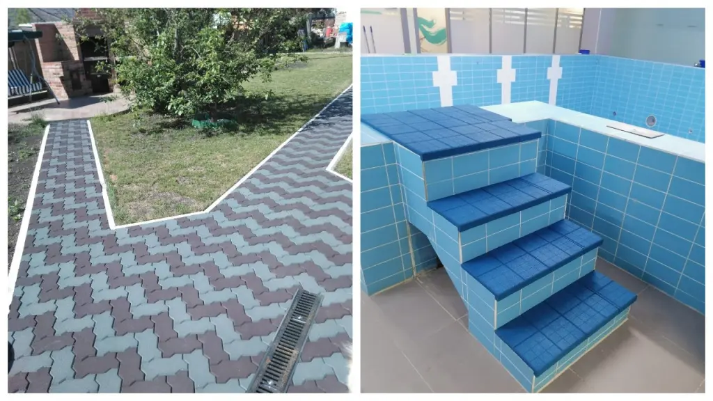 применение плиток из резиновой крошки